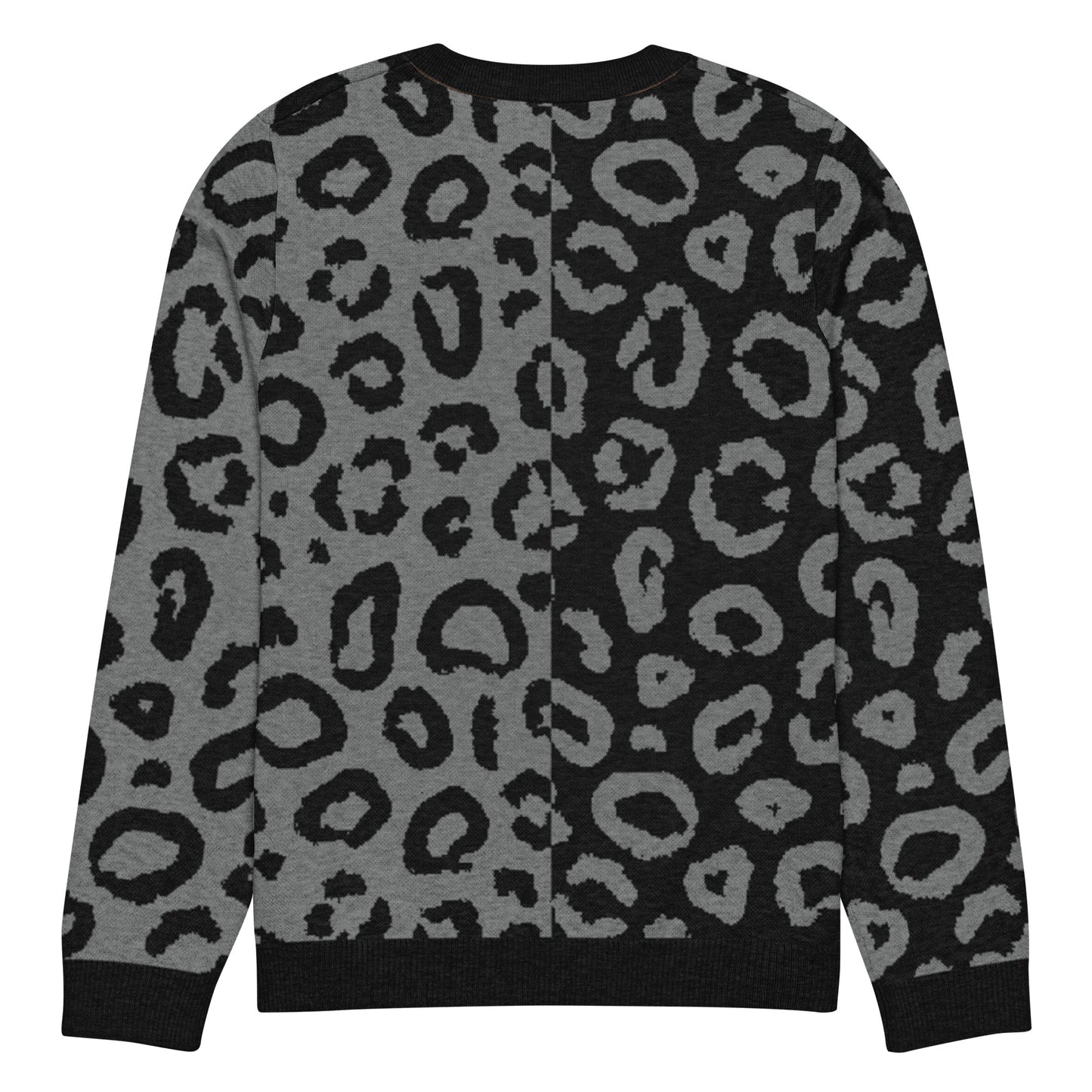 Leopard Knitted Crew Neck Sweater