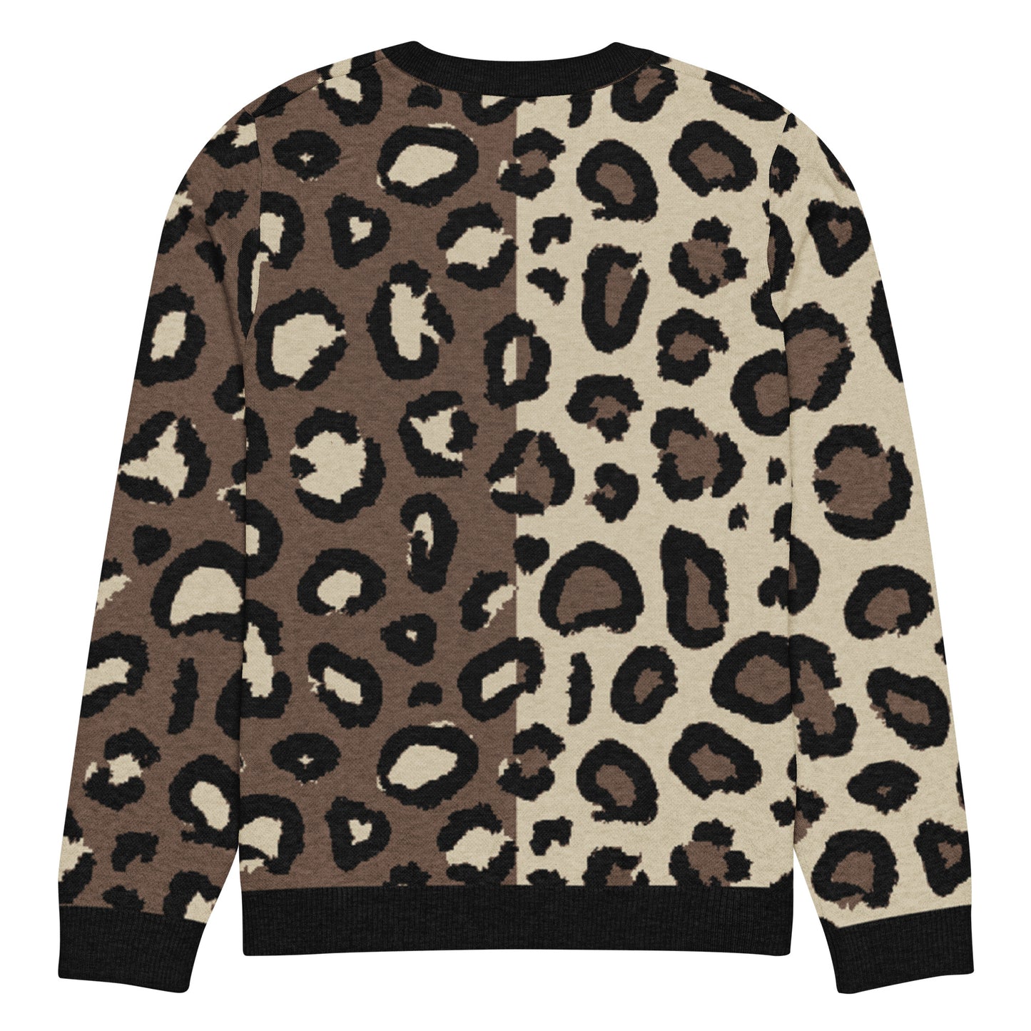 Leopard Knitted Crew Neck Sweater