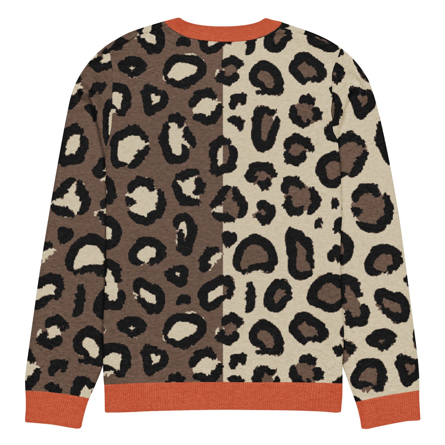 Leopard Knitted Crew Neck Sweater