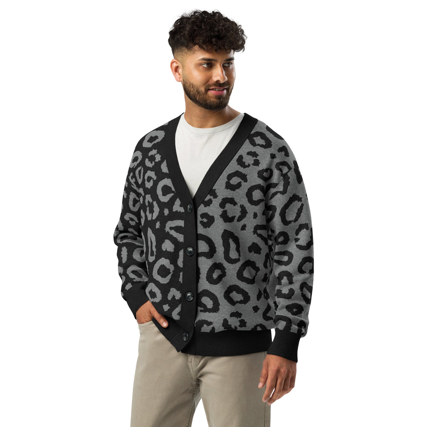 Leopard Knitted cardigan