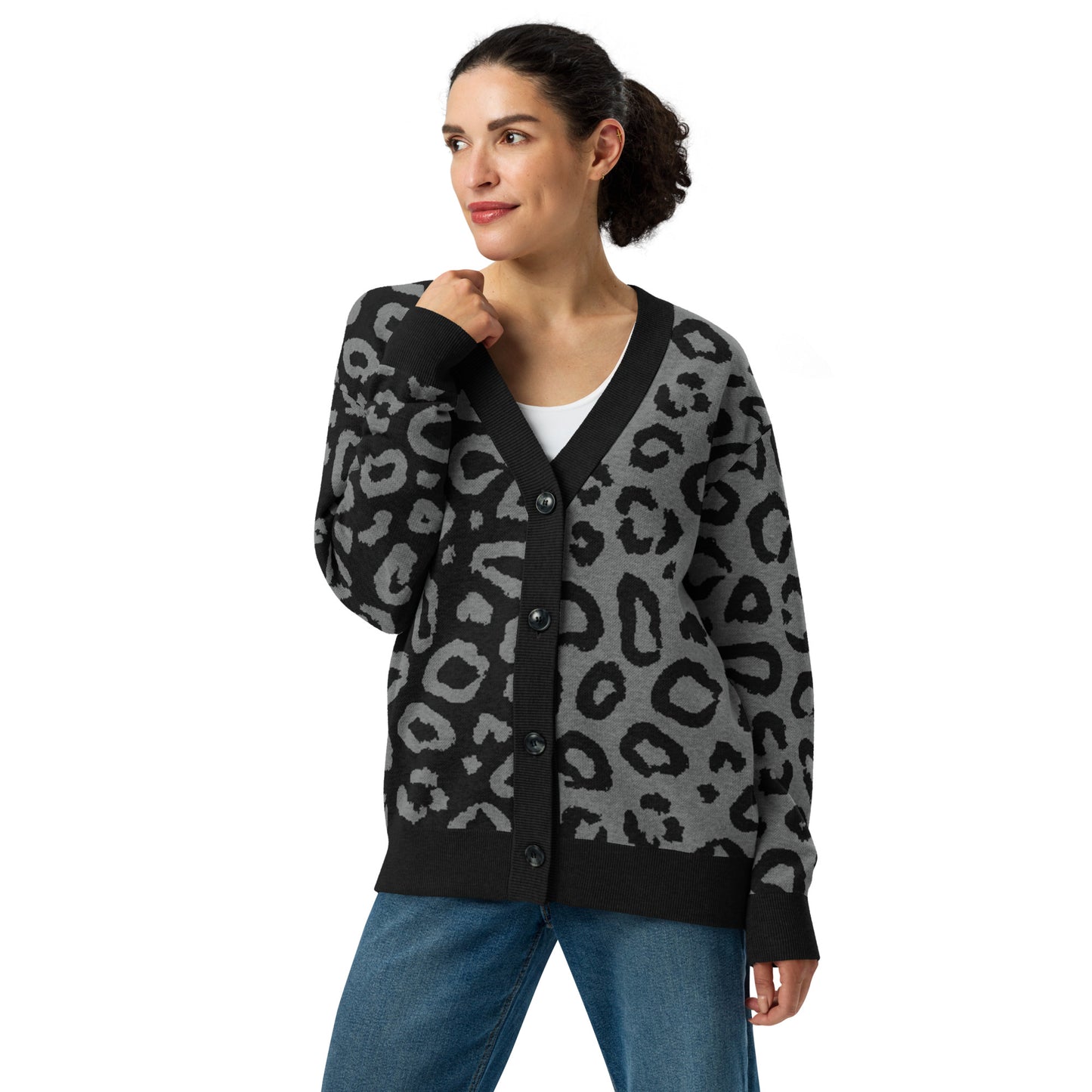 Leopard Knitted cardigan