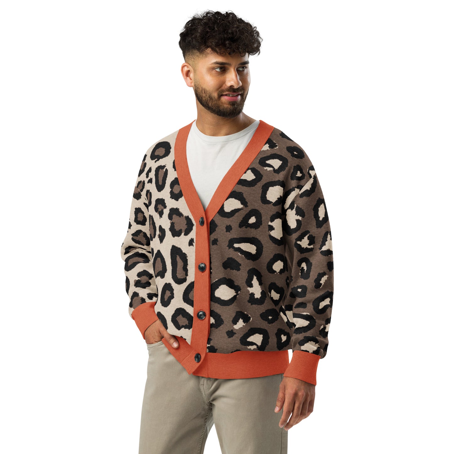 Leopard Knitted Cardigan