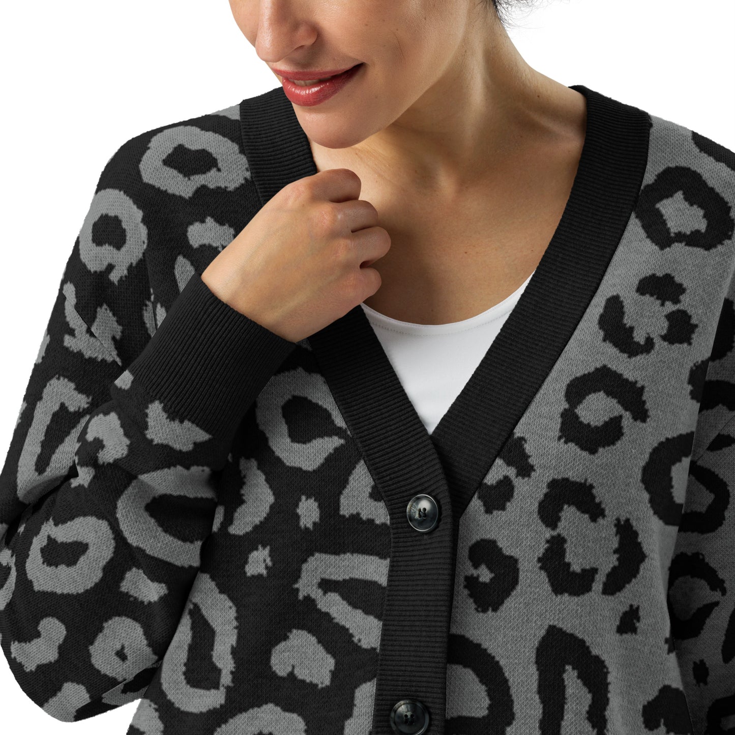 Leopard Knitted cardigan