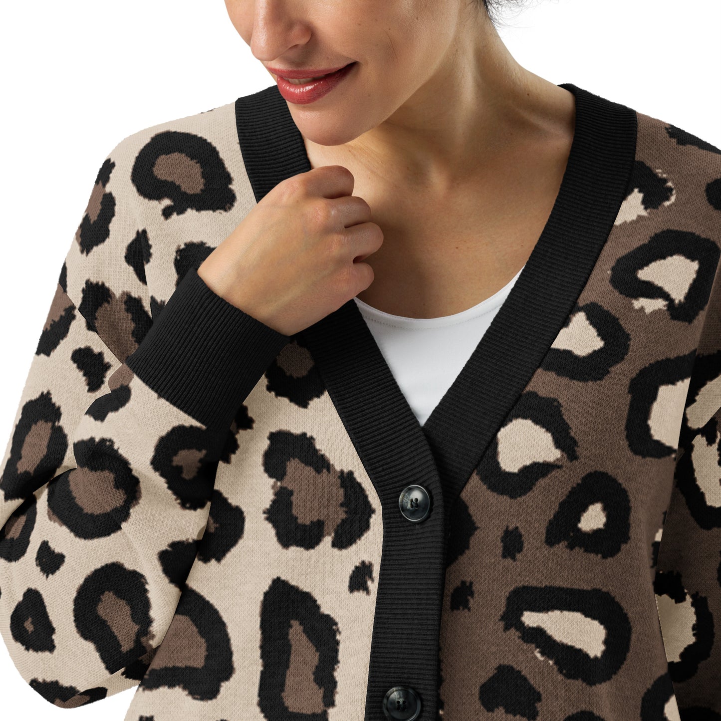 Leopard Knitted cardigan