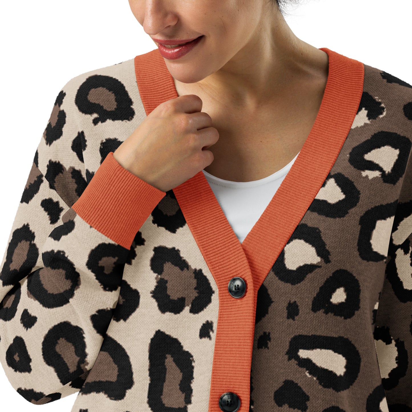 Leopard Knitted Cardigan