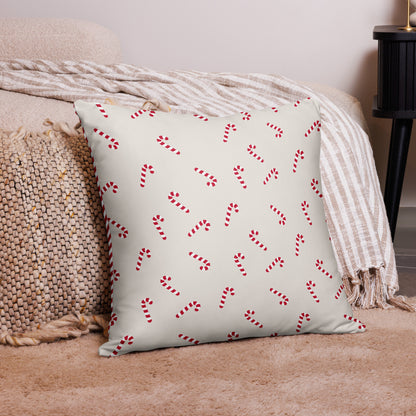 Candy Cane and Stripes Reversible Pillow - Christmas Pillow