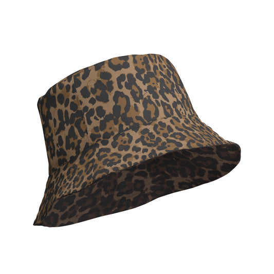 Leopard Print Reversible Bucket Hat - Cheetah Bucket Hat
