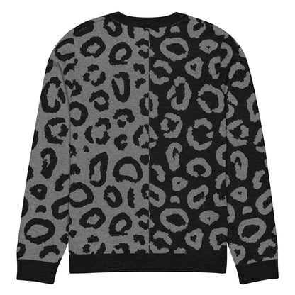 Leopard Knitted Crew Neck Sweater