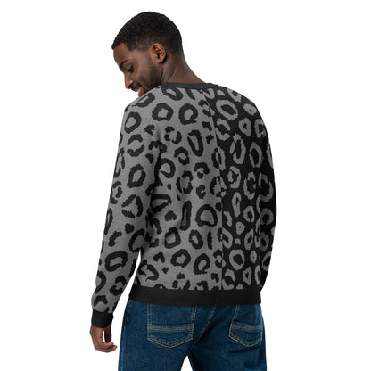 Leopard Knitted Crew Neck Sweater