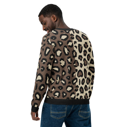 Leopard Knitted Crew Neck Sweater