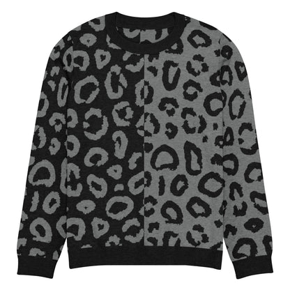 Leopard Knitted Crew Neck Sweater