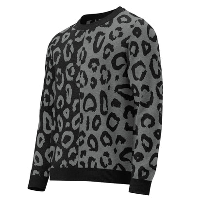 Leopard Knitted Crew Neck Sweater