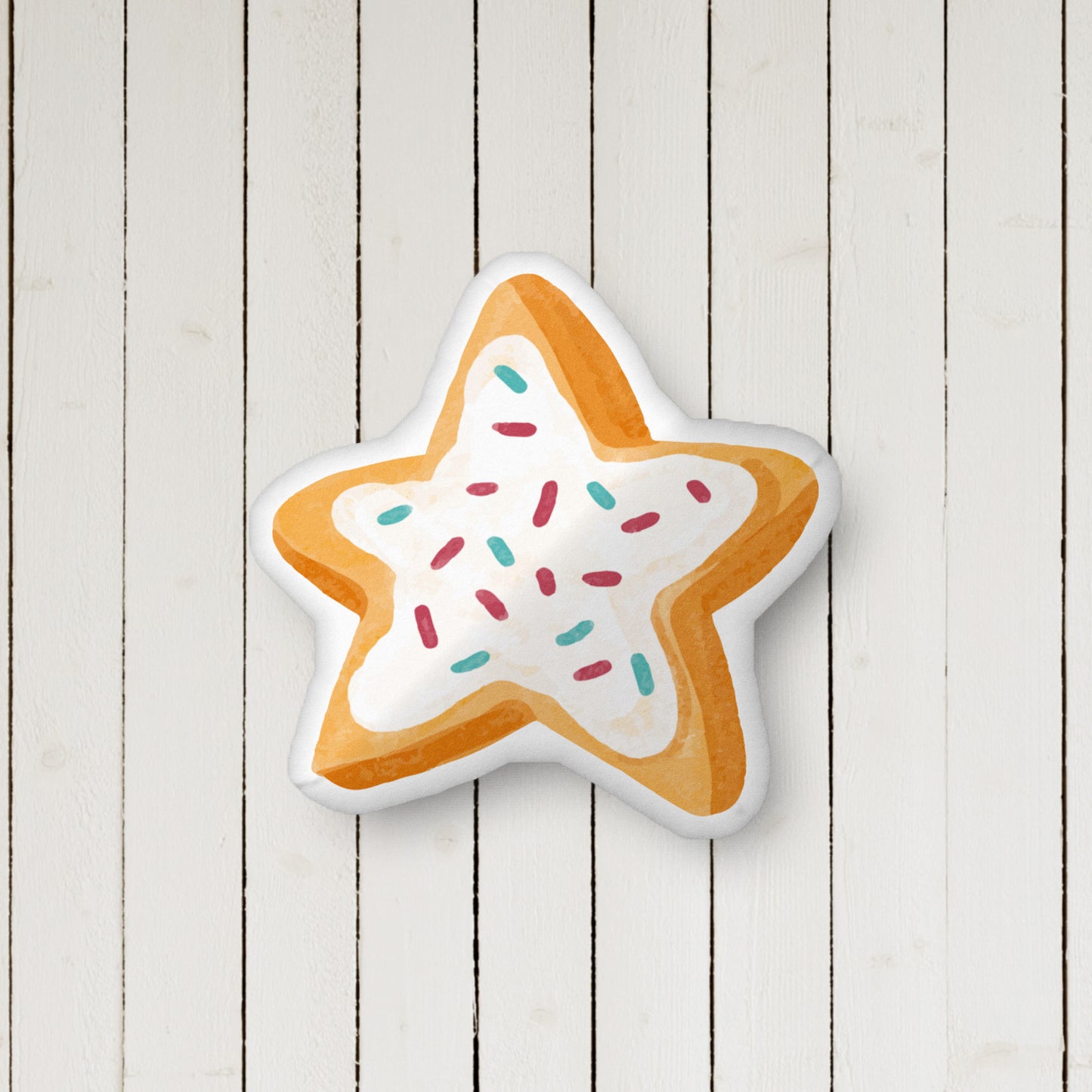 Christmas Cookie Soft Pillow - Christmas Star Cookie Pillow - Velvety Soft Pillow