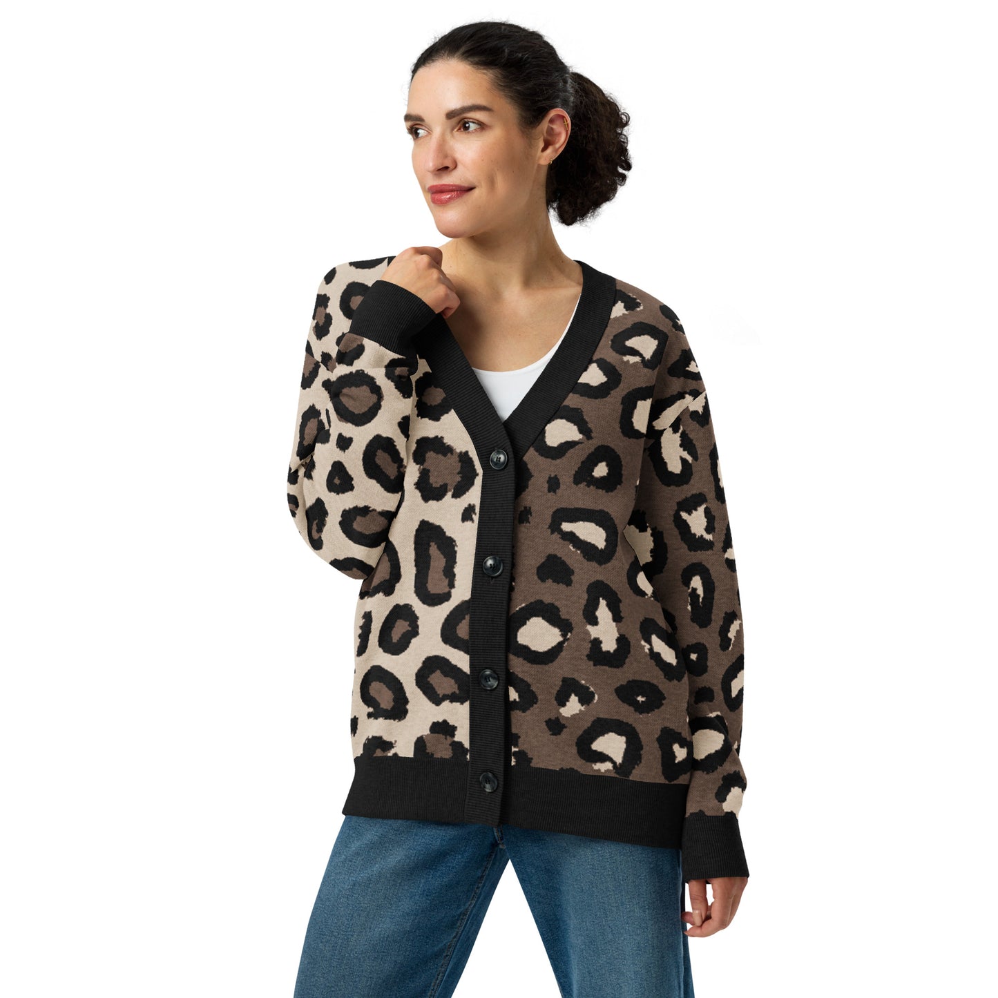 Leopard Knitted cardigan