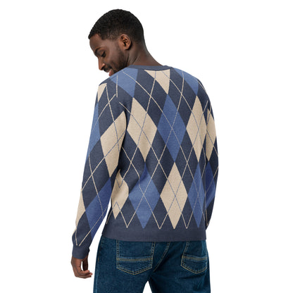 Argyle Knitted Crew Neck Sweater
