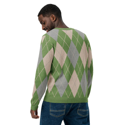 Argyle Knitted Crew Neck Sweater