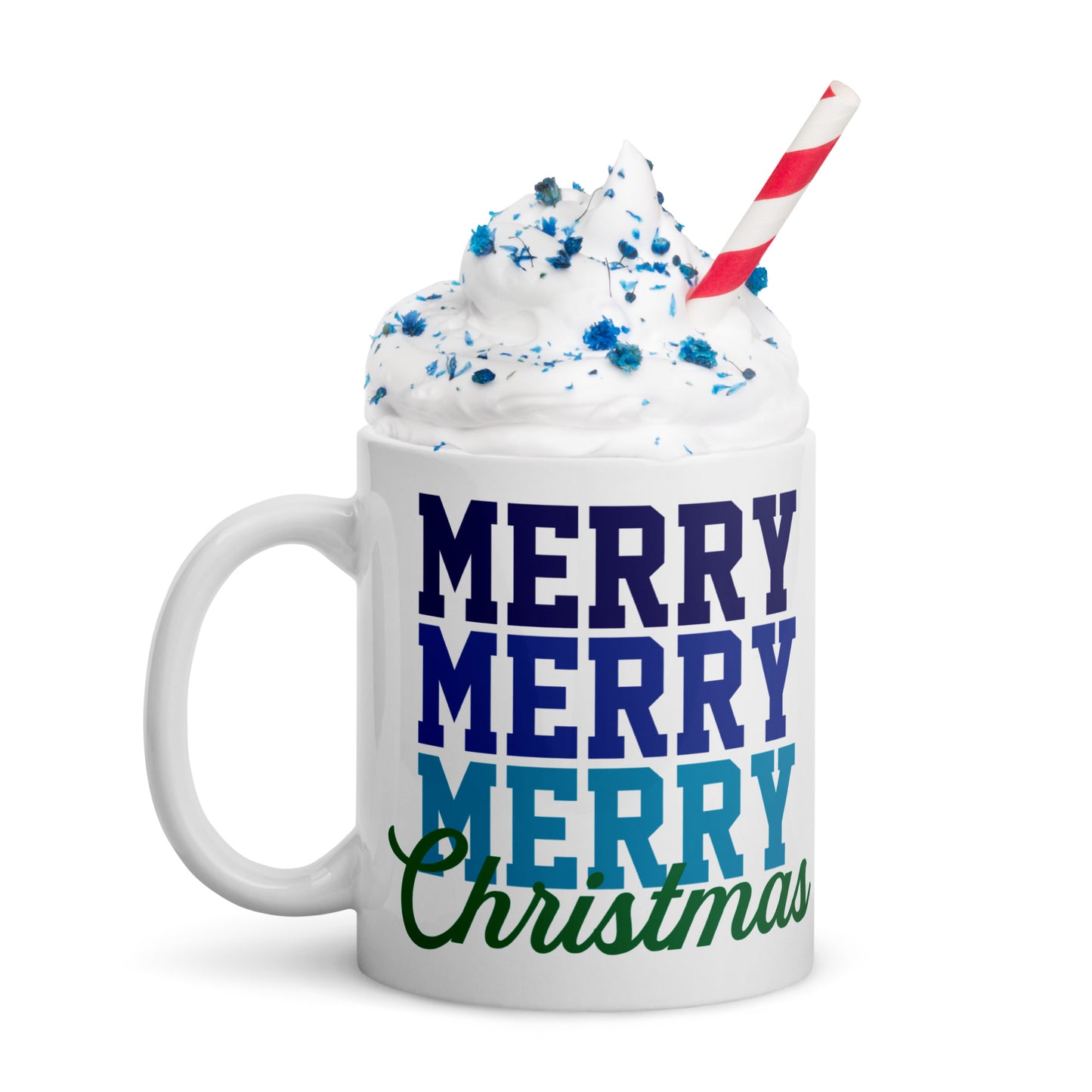 Merry Christmas White Glossy Mug - Christmas Mug