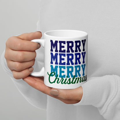 Merry Christmas White Glossy Mug - Christmas Mug