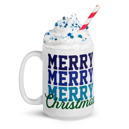 Merry Christmas White Glossy Mug - Christmas Mug