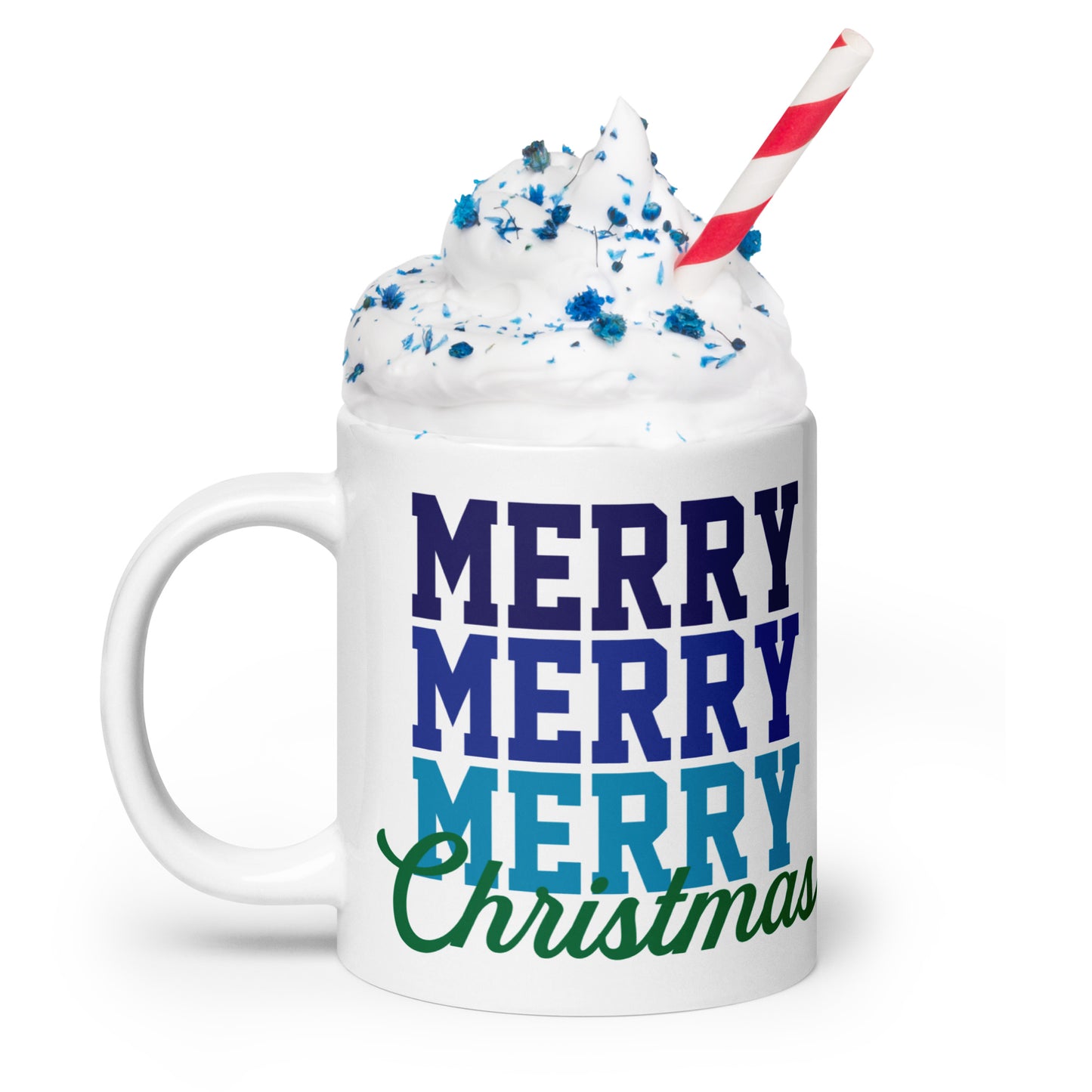 Merry Christmas White Glossy Mug - Christmas Mug